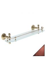 MIRELLA Полка c галереей L58 см, стекло матовое, Медь, ML.MRL-M054.RA