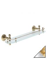 MIRELLA Полка c галереей L58 см, стекло матовое, Хром/золото, ML.MRL-M054.CRDO