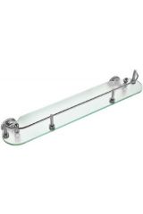 MIRELLA Полка c галереей L58 см, стекло матовое, Хром, ML.MRL-M054.CR