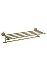 MIRELLA Полка-держатель для полотенец L65хh14xP24 см., Бронза, ML.MRL-M084.BR