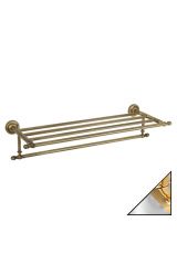 MIRELLA Полка-держатель для полотенец L65хh14xP24 см., Хром/золото, ML.MRL-M084.CRDO