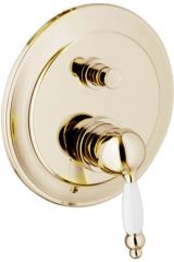 Смеситель для ванны Webert Dorian DO860101 Бронза/белый