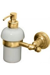 MIRELLA Дозатор жидкого мыла настенный, керамика, Золото, ML.MRL-M068.DO