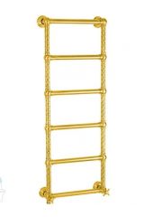 EDERA SX Полотенцесушитель электрический h1200/1280x410/490 мм.(включение слева), Золото, ML.EDR-EL.110.DO