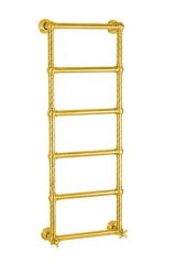 EDERA Полотенцесушитель водяной h1200/1280х410/490 мм, Золото, ML.EDR-HY.210.DO