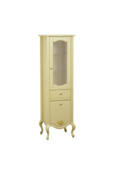 IMPERO Пенал-витрина L49xH161xP44 см. DX. 1 ящик 2 двери (верх-стекло, низ-глухой), Decape Sabbia, 26072