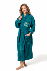 DOLCE BAGNO Халат банный, 100% хлопок, размер: 42-48, Зеленый, 26040