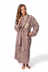 DOLCE BAGNO Халат банный, 100% хлопок, размер: 42-50, Капучино, 26056