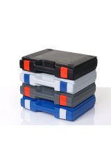 Кейс JAZZ 5032 серый с синими защелками с ложементом &quot;Инструмент 2.0&quot; и нанесением 2+0 (ст.арт. 0-00001483), 01-00001483