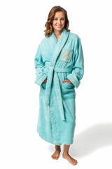 DOLCE BAGNO Халат банный, 100% хлопок, размер: 54-58, Мятный, 26055