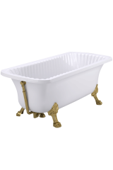 OLIVIA Ванна 174x83хH66 см. белая, на лапах &quot;LEONE&quot; STANDART, Хром, 26923