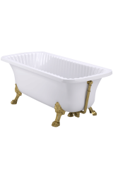 OLIVIA Ванна 174x83хH66 см. белая, на лапах &quot;LEONE&quot; LUX, Золото, 24393