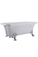 OLIVIA Ванна 174x83хH66 см. белая, на лапах &quot;MIGLIORE&quot;, Хром, 24631