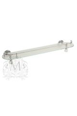 AMERIDA Полка c галереей L60 см, стекло/SWAROVSKI, Хром, ML.AMR-60.420.CR