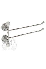 AMERIDA Полотенцедержатель двойной поворотный L45 см, SWAROVSKI, Хром, ML.AMR-60.424.CR
