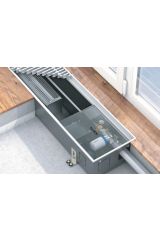 Конвектор ELSEN напольный, глубина 185 мм, высота 230 мм, длина 1700мм, цвет RAL9016, EKF.185.230.1700 RAL9016