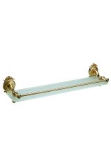 Полка стекло с ограничителем 52 см (13909/GOLD)