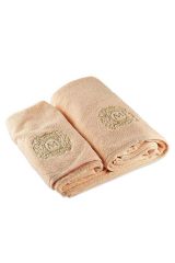 DOLCE BAGNO Набор из 2-х полотенец: 100х150, 50х90 см, 100% хлопок, Розовый, 26064