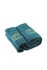 DOLCE BAGNO Набор из 2-х полотенец: 100х150, 50х90 см, 100% хлопок, Зеленый, 26062