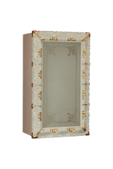 BELLA Витрина подвесная, стекл.дверь DX L58,5xh99xP25 см, стекло матвое с декором, Аворио/декор золото, ML.BLL-VS460DX.AV.DO