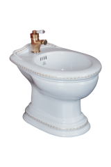 MILADY Биде напольное, керамика, Белый/декор винтаж D3, ML.MLD-25.732.D3.BR