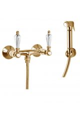 Смеситель с гигиеническим душем, шлангом 120см и держателем Cezares DIAMOND-DIF-03/24-Sw