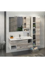 COMFORTY. Тумба-умывальник &quot;Турин-120&quot; дуб бежевый с раковиной COMFORTY 9120E