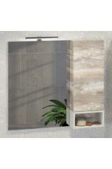 COMFORTY. Зеркало-шкаф &quot;Турин-90&quot; дуб бежевый