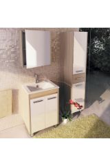 COMFORTY. Тумба-умывальник &quot;Тулуза-60Д&quot; сосна лоредо с раковиной &quot;Quadro 60&quot;