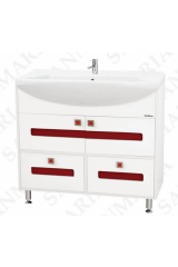 Тумба Париж 90 с 2-я ящ. красный