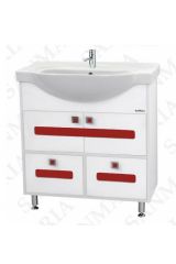 Тумба Париж 80 с 2-я ящ. красный