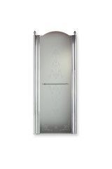 DIADEMA Душевая дверь распашная L90xH203 см. DX, стекло матовое/декор, Золото, 20409