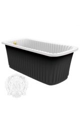 OLIVIA PANELLO Ванна 174x83хH66 см. белая, панель черная, Золото, 24266