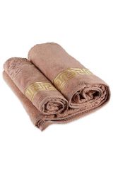 Полотенца набор из 2-х штук (100х150 см / 50х90 см), капучино, Migliore TESORO