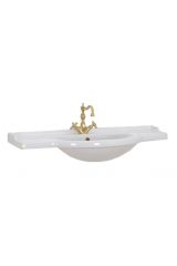 KANTRI Раковина-моноблок 95 см, белая керамика, 26655