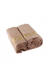 MAGNAT Набор из 2-х полотенец: 100х150, 50х90 см, 100% хлопок, Капучино, 26006