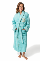 DOLCE BAGNO Халат банный, 100% хлопок, размер: 42-44, Мятный, 26052