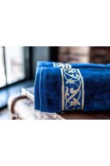 MAGNAT Набор из 2-х полотенец: 100х150, 50х90 см, 100% хлопок, Синий, 26002