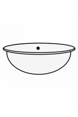 Раковина под столешницу овальная, ML.LAV-LC31.BI