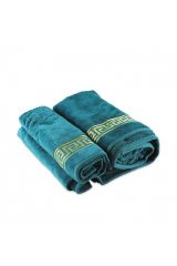 TESORO Набор из 2-х полотенец: 100х150, 50х90 см, 100% хлопок, Зеленый, 26023