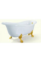 MILADY Ванна 185x82xH75 см. на лапах &quot;LEONE&quot; STANDART, белая, Бронза, 26921