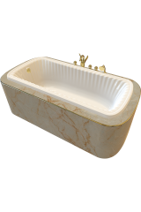 OLIVIA PODIUM Ванна 174x83 см. белая, (встраиваемая в подиум), Хром, 24329