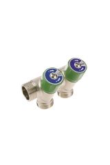 Коллектор модульный, 1&quot;, 4 контура, размер отвода-3/4&quot; ЕК, с вентилями, латунь ELSEN EMW02.04