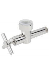 Вентиль запорный   крестовой (G 1&quot; НГ х G 1/2&quot; НР) 01002-1012