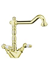 Смеситель для кухни Webert Kitchen Dorian DO780102 Золото/белый