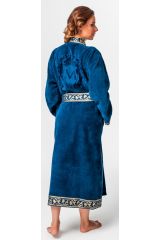 Халат для ванной банный махровый Миглиоре (Migliore), Magnat, синий, 46-48