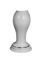 MILADY Колонна тюльпана, керамика, Белый/декор платина PL, ML.MLD-25.707.D2.PL