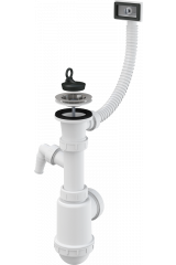 для мойки ALCAPLAST с нержавеющей peшeткой и гофропереливом (A444 Ø50/40)