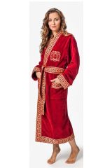 Халат для ванной банный махровый Миглиоре (Migliore), Tesoro, бордо, 46-48