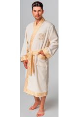 Халат для ванной банный махровый Миглиоре (Migliore), Tesoro, бежевый, 54-56